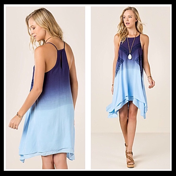 Alya Dresses & Skirts - Alya Blue Carenza Embroidered Dress NWT Small
